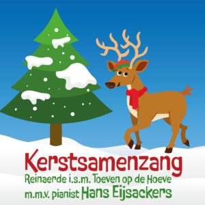 hert in de sneeuw